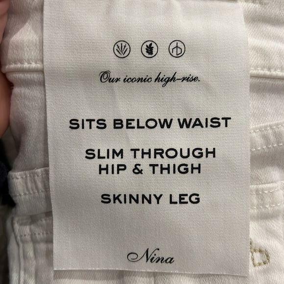 NWT rag & bone Jeans Nina High-Rise Ankle Skinny in White Size 30 (8-10) - Picture 7 of 13
